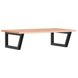 Berkfield Home Basin Shelf Wall Mounted Steel & Solid Wood Oak in Brown - thumbnail 2