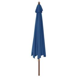 Berkfield Home Garden Parasol with Wooden Pole Azure Blue 400x273 cm - thumbnail 5