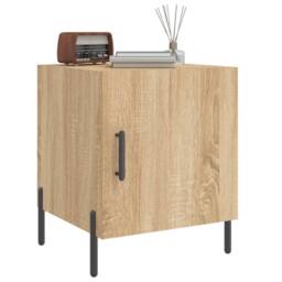 Berkfield Home Bedside Cabinets 2 pcs Sonoma Oak 40x40x50 cm Engineered Wood in Light Tan - Size: 40 x 40 x 50 cm - thumbnail 4