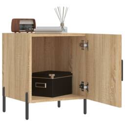 Berkfield Home Bedside Cabinets 2 pcs Sonoma Oak 40x40x50 cm Engineered Wood in Light Tan - Size: 40 x 40 x 50 cm - thumbnail 3