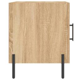 Berkfield Home Bedside Cabinets 2 pcs Sonoma Oak 40x40x50 cm Engineered Wood in Light Tan - Size: 40 x 40 x 50 cm - thumbnail 7