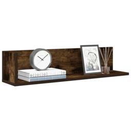 Berkfield Home Wall Shelves 2 pcs Smoked Oak 75x16.5x16.5 cm Engineered Wood in Brown - thumbnail 1