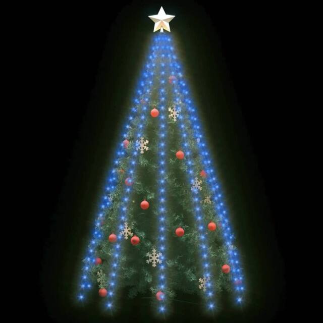 Berkfield Home Bright Christmas Tree Net Lights with 250 LEDs Blue 250 cm - image 1