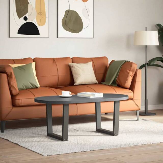 Berkfield Home Dining Table Legs V-Shape 2 pcs Anthracite 60x(42-43.3) cm Steel in Charcoal - image 1