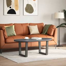 Berkfield Home Dining Table Legs V-Shape 2 pcs Anthracite 60x(42-43.3) cm Steel in Charcoal - thumbnail 1