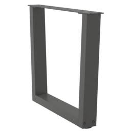 Berkfield Home Dining Table Legs V-Shape 2 pcs Anthracite 60x(42-43.3) cm Steel in Charcoal - thumbnail 4