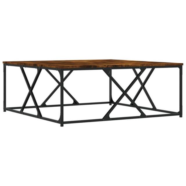 Berkfield Home Coffee Table Smoked Oak 100x100x40 cm Engineered Wood in Brown - Size: 100 x 100 x 40 cm - image 1