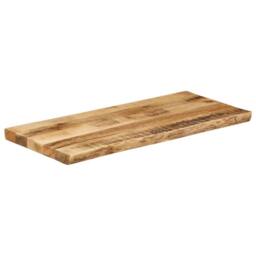 Berkfield Home Table Top Live Edge 100x40x2.5 cm Solid Wood Rough Mango in Brown - thumbnail 3