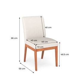 Costway 2PCS Modern Kitchen Dining Chair Upholstered Armless Accent Chair in Beige - thumbnail 2