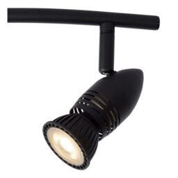 Lucide 'CARO' Dimmable Tiltable Stylish Indoor Ceiling Spotlight Bar 4xGU10 in Black - thumbnail 4