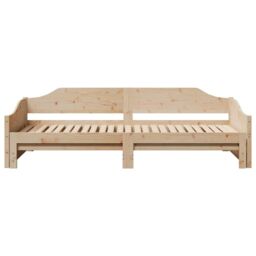 Berkfield Home Daybed with Trundle without Mattress 90x190 cm Single Solid Wood in Brown - thumbnail 6