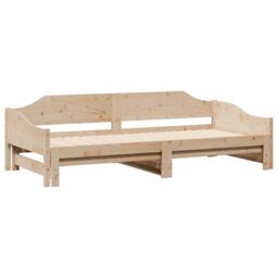 Berkfield Home Daybed with Trundle without Mattress 90x190 cm Single Solid Wood in Brown - thumbnail 5