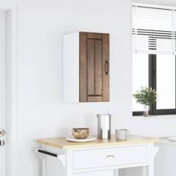 Berkfield Home Kitchen Wall Cabinet Lucca Smoked Oak Engineered Wood in Brown - thumbnail 3