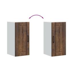 Berkfield Home Kitchen Wall Cabinet Lucca Smoked Oak Engineered Wood in Brown - thumbnail 8