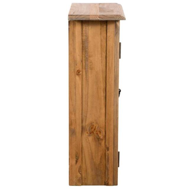 Berkfield Home Durable Bathroom Wall Cabinet Solid Pinewood 42x23x70 cm in Brown - Size: 42 x 23 x 70 cm - image 1