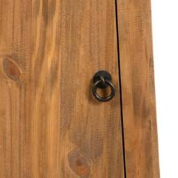 Berkfield Home Durable Bathroom Wall Cabinet Solid Pinewood 42x23x70 cm in Brown - Size: 42 x 23 x 70 cm - thumbnail 8