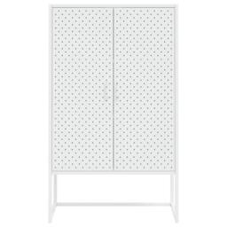 Berkfield Home Highboard White 80x35x135 cm Steel - Size: 80 x 35 x 135 cm - thumbnail 5