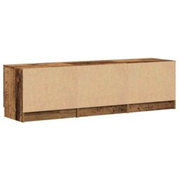 Berkfield Home TV Cabinet Old Wood 140x35x40 cm Engineered Wood in Brown - Size: 140 x 35 x 40 cm - thumbnail 6