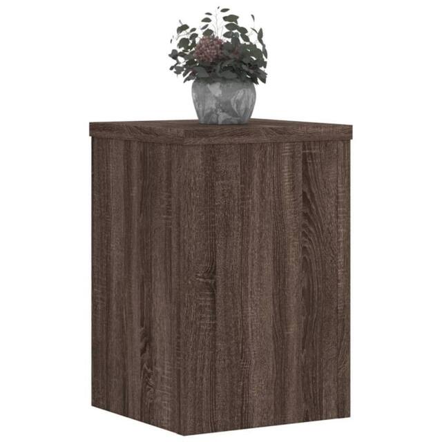 Berkfield Home Plant Stands 2 pcs Brown Oak 20x20x30 cm Engineered Wood - Size: 20 x 20 x 30 cm - image 1