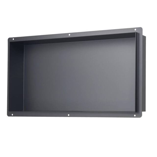 Kelvenix 33x63.5x10.2cm Shower Niche, Frameless Recessed Shelf Stainless Steel in Black - Size: 33x63.5x10.2 cm - image 1