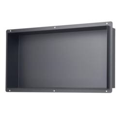 Kelvenix 33x63.5x10.2cm Shower Niche, Frameless Recessed Shelf Stainless Steel in Black - Size: 33x63.5x10.2 cm