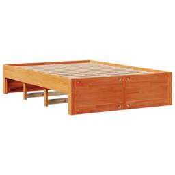 Berkfield Home Bed Frame Frame w/Drawers Wax Brown 140x190 cm Solid Wood Pine - thumbnail 7
