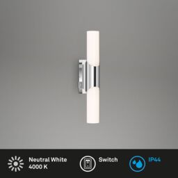 BRILONER Chrome 7W LED Bathroom Light in Silver - thumbnail 3