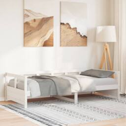 Berkfield Home Daybed without Mattress White 90x200 cm Solid Wood Pine - thumbnail 2
