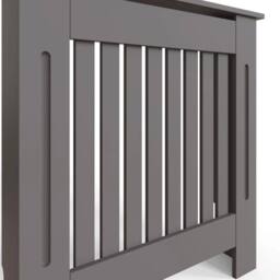 Havendro Small Vertical Slat MDF Grey Radiator Cover - thumbnail 3