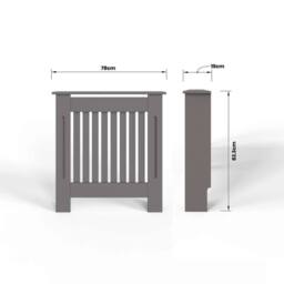 Havendro Small Vertical Slat MDF Grey Radiator Cover - thumbnail 2