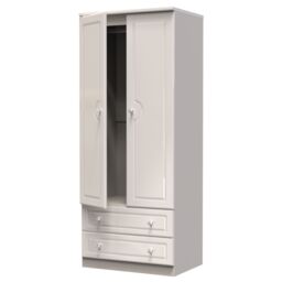 Ready Assembled 2 U Stratford 2 Door 2 Drawer Wardrobe (Ready Assembled) in Taupe - thumbnail 5