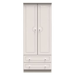 Ready Assembled 2 U Stratford 2 Door 2 Drawer Wardrobe (Ready Assembled) in Taupe - thumbnail 1