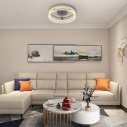 NIVOR 20W LED Flush Mount Ceiling Light Chrome Clear Acrylic Round 3000K in Silver - thumbnail 5