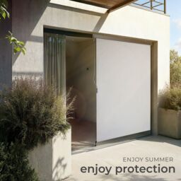 tectake Vertical Awning Eloise in Light Grey - Size: 120 cm x 250 cm - thumbnail 7