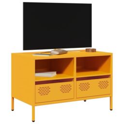 Berkfield Home TV Cabinet Mustard Yellow 68x39x43.5 cm Cold-rolled Steel