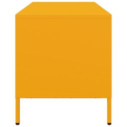 Berkfield Home TV Cabinet Mustard Yellow 68x39x43.5 cm Cold-rolled Steel - thumbnail 6
