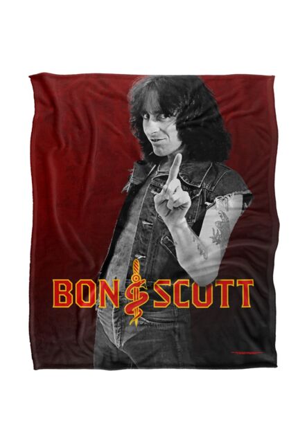 Bon Scott Snake Logo Silky Touch Super Soft Throw Blanket 152 X 127 cm in White - image 1