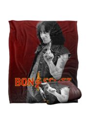 Bon Scott Snake Logo Silky Touch Super Soft Throw Blanket 152 X 127 cm in White - thumbnail 2