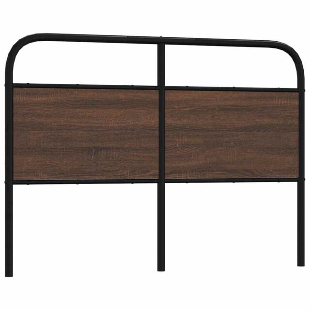 Berkfield Home Headboard Brown Oak 135 cm Steel & Engineered Wood - image 1