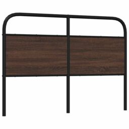 Berkfield Home Headboard Brown Oak 135 cm Steel & Engineered Wood - thumbnail 5