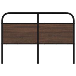 Berkfield Home Headboard Brown Oak 135 cm Steel & Engineered Wood - thumbnail 3
