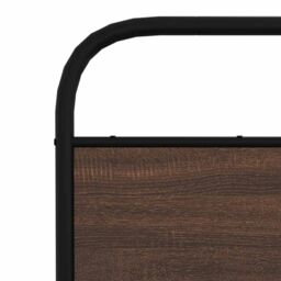 Berkfield Home Headboard Brown Oak 135 cm Steel & Engineered Wood - thumbnail 6