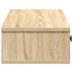 Berkfield Home Wall Shelf with Drawers Sonoma Oak 60x25x15 cm Engineered Wood in Light Brown - Size: 60 x 25 x 15 cm - thumbnail 5