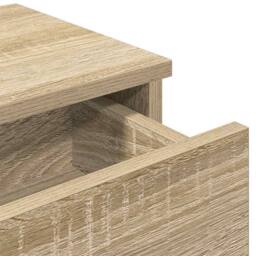 Berkfield Home Wall Shelf with Drawers Sonoma Oak 60x25x15 cm Engineered Wood in Light Brown - Size: 60 x 25 x 15 cm - thumbnail 8