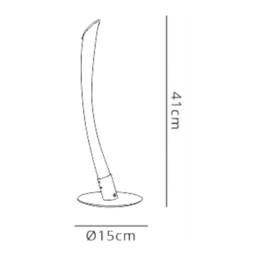 Netlighting Armonia Table Lamp 10W LED 3000K 750lm Chrome Frosted Acrylic in White - thumbnail 2