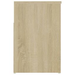 Berkfield Home Shoe Bench Sonoma Oak 80x30x45 cm Engineered Wood in Brown - Size: 80 x 30 x 45 cm - thumbnail 6