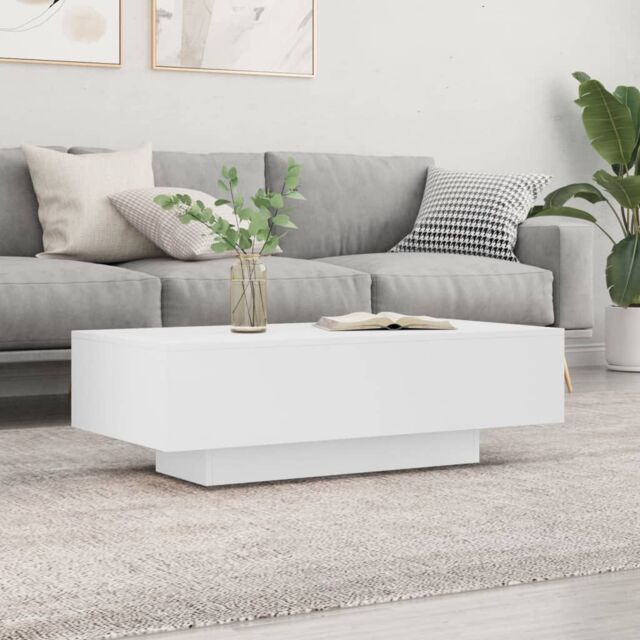 Berkfield Home Coffee Table White 100x49.5x31 cm Engineered Wood - image 1