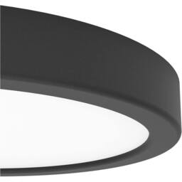 Loops Sleek Black Round LED Ceiling Light for Modern Indoor Spaces - thumbnail 5