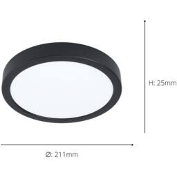 Loops Sleek Black Round LED Ceiling Light for Modern Indoor Spaces - thumbnail 4