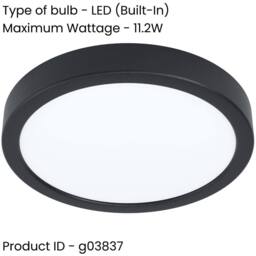 Loops Sleek Black Round LED Ceiling Light for Modern Indoor Spaces - thumbnail 2